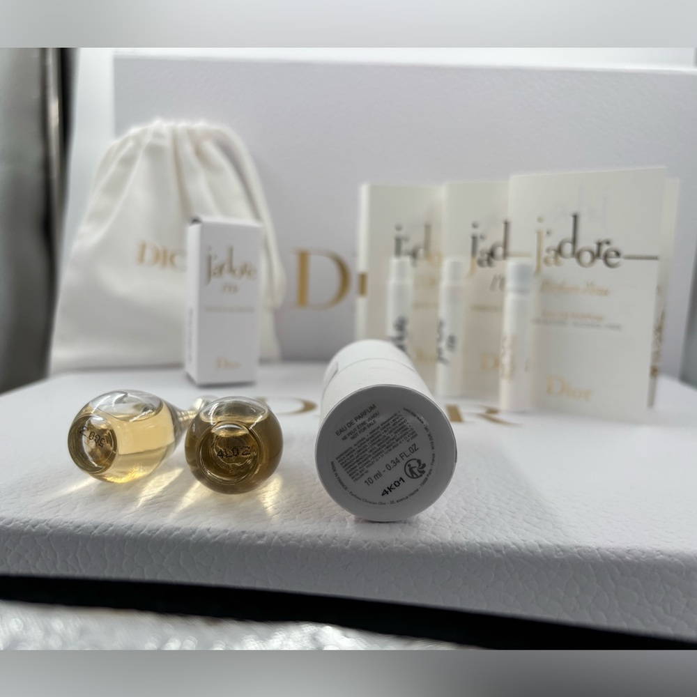 NWT Dior J’Adore Gris Dior deluxe mini pouch 7 pcs luxury travel gift bundle - Picture 3 of 5